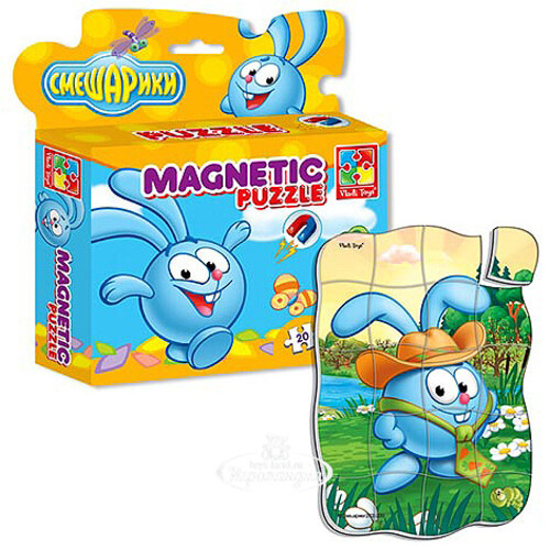 Магнитный пазл в коробке Смешарики - Крош, 20 элементов Vladi Toys