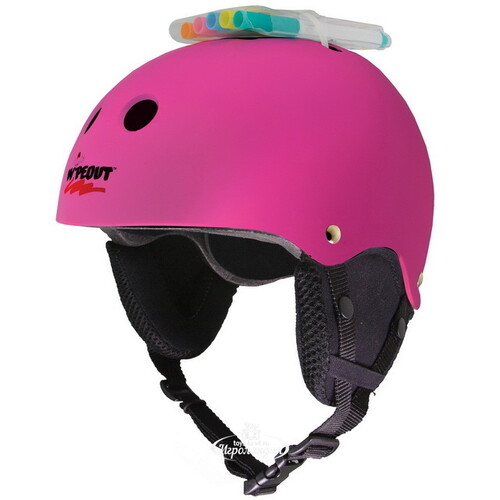 Детский зимний шлем Wipeout Neon Pink с фломастерами, 49-52 см Wipeout