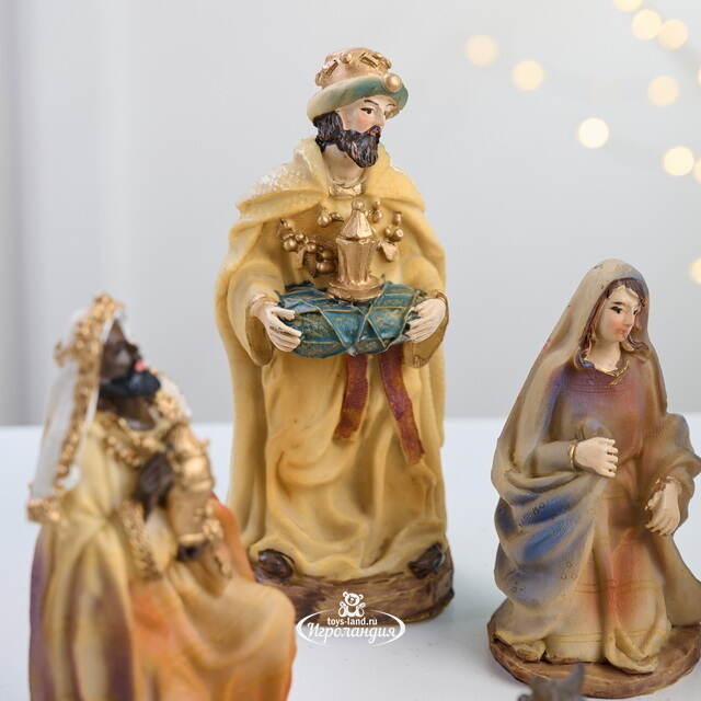 Рождественский вертеп Рождество Христово 15 см, 9 фигурок, уцененный Due Esse Christmas (Ду Эссе Кристмас)
