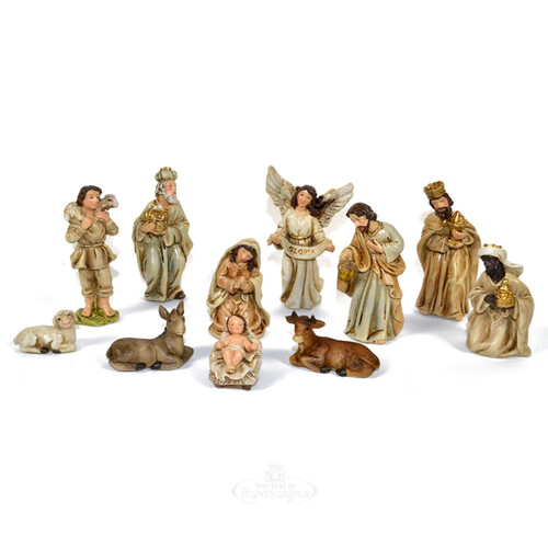 Рождественский вертеп Поклонение Волхвов Младенцу Иисусу 8 см, 11 фигурок Due Esse Christmas