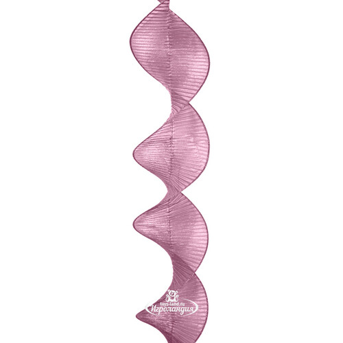 Декоративная лента Spirale 180*13 см розовая Due Esse Christmas