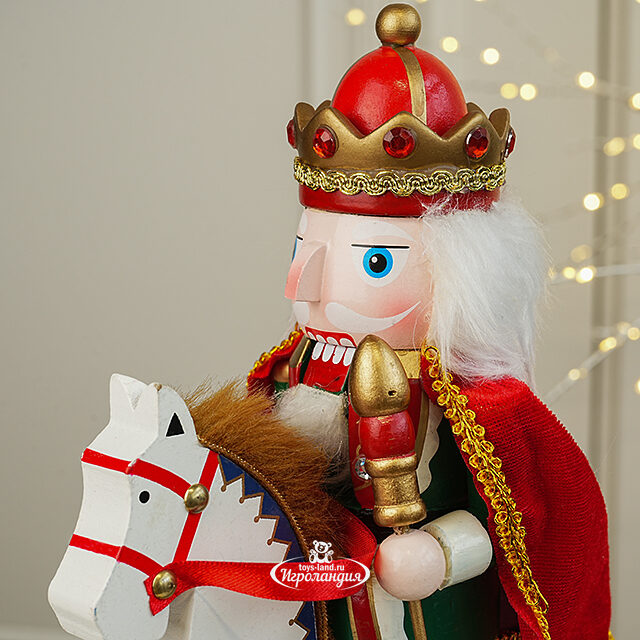 Декоративная фигурка Щелкунчик на Лошадке-Качалке 30 см Due Esse Christmas