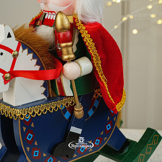 Декоративная фигурка Щелкунчик на Лошадке-Качалке 30 см Due Esse Christmas