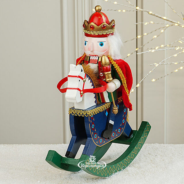 Декоративная фигурка Щелкунчик на Лошадке-Качалке 30 см Due Esse Christmas