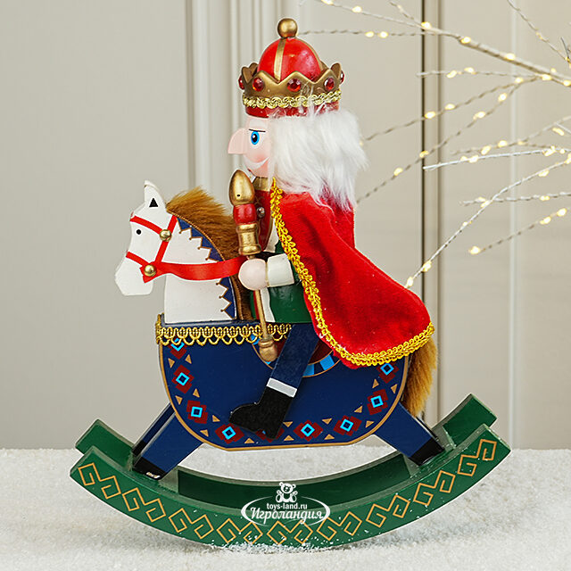 Декоративная фигурка Щелкунчик на Лошадке-Качалке 30 см Due Esse Christmas
