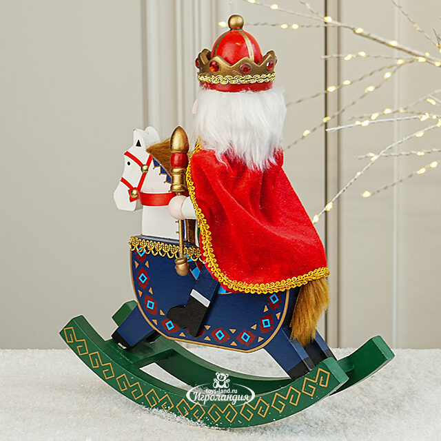 Декоративная фигурка Щелкунчик на Лошадке-Качалке 30 см Due Esse Christmas