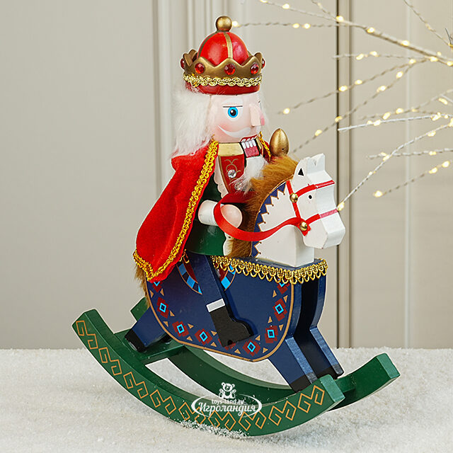 Декоративная фигурка Щелкунчик на Лошадке-Качалке 30 см Due Esse Christmas
