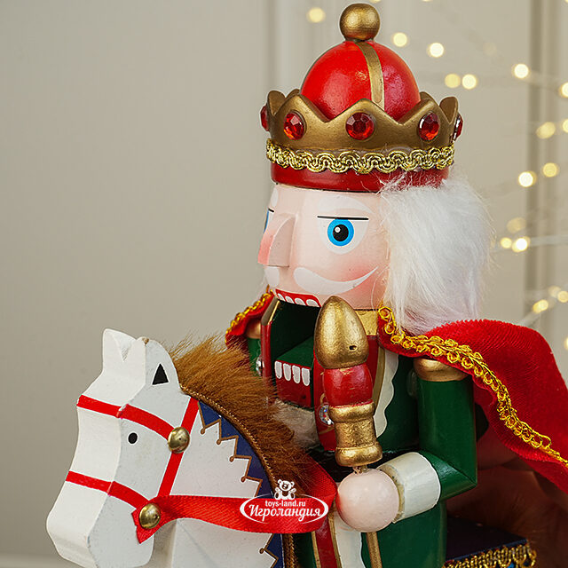 Декоративная фигурка Щелкунчик на Лошадке-Качалке 30 см Due Esse Christmas