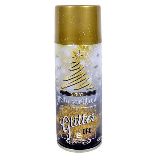 Декоративные блестки-спрей Super Glitter 100 мл, золотые Due Esse Christmas