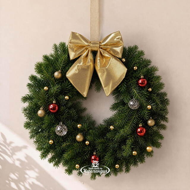 Бант на елку Де Ламонт 19*16 см золотой Due Esse Christmas (Ду Эссе Кристмас)