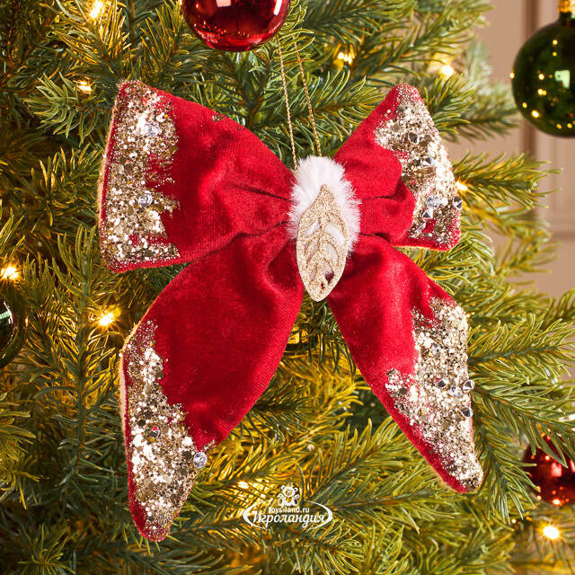 Елочная игрушка Бант Grooverville 15*13 см, подвеска Due Esse Christmas