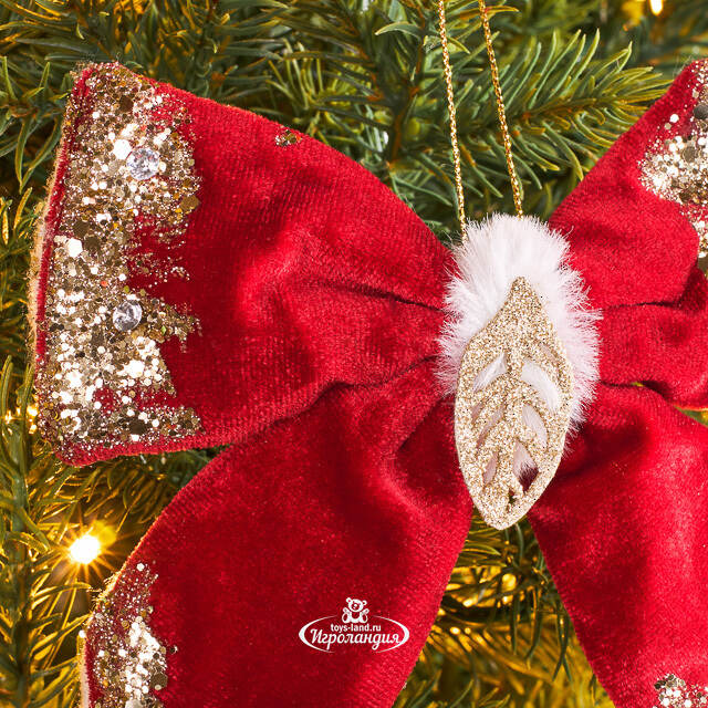 Елочная игрушка Бант Grooverville 15*13 см, подвеска Due Esse Christmas