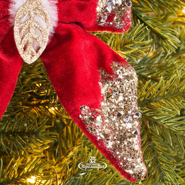 Елочная игрушка Бант Grooverville 15*13 см, подвеска Due Esse Christmas