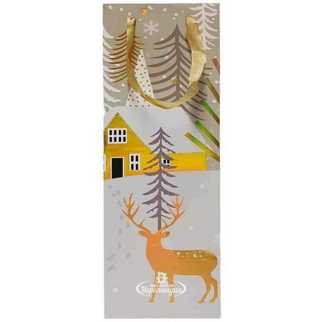 Пакет для бутылки Deers come Forward 36*12 см Due Esse Christmas