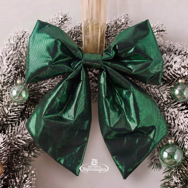 Бант на елку De Lamont 19*16 см зеленый Due Esse Christmas (Ду Эссе Кристмас)