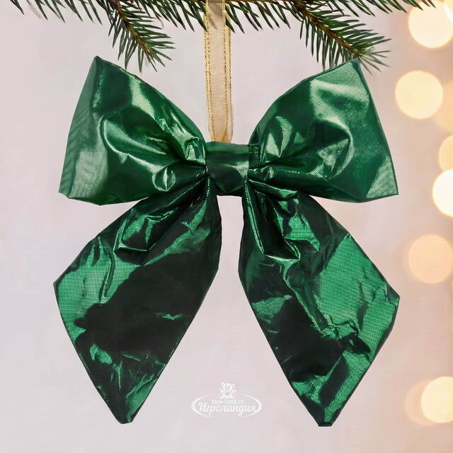 Бант на елку Де Ламонт 26*22 см зеленый Due Esse Christmas (Ду Эссе Кристмас)
