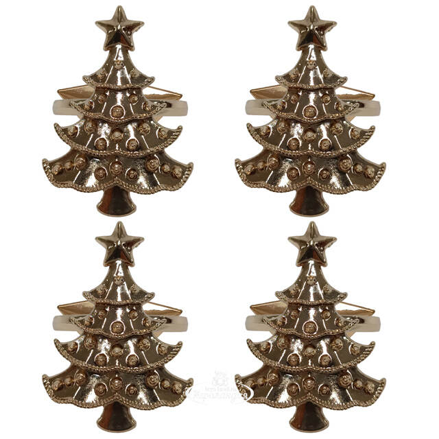 Кольца для салфеток Golden Tree 5 см, 4 шт Due Esse Christmas