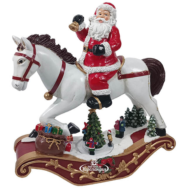 Декоративная светящаяся фигура Дед Мороз с подарками 35*33 см, движение, музыка, батарейка Due Esse Christmas