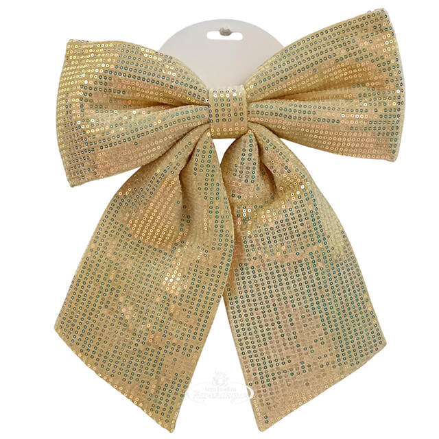 Бант на елку Marinella 34*29 см золотой Due Esse Christmas