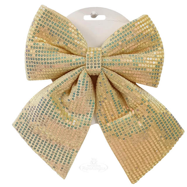 Бант на елку Marinella 24*19 см золотой Due Esse Christmas
