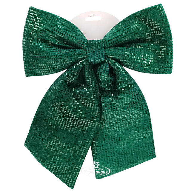 Бант на елку Marinella 34*29 см зеленый Due Esse Christmas
