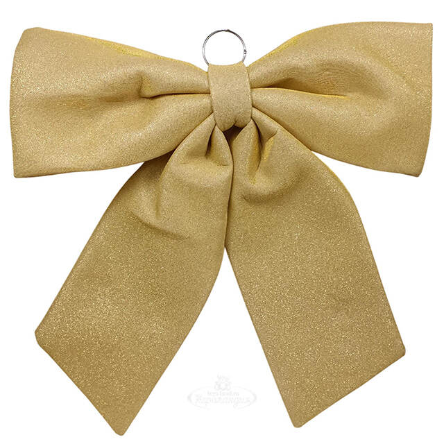 Бант на елку Mantoletto 60*57 см золотой Due Esse Christmas (Ду Эссе Кристмас)