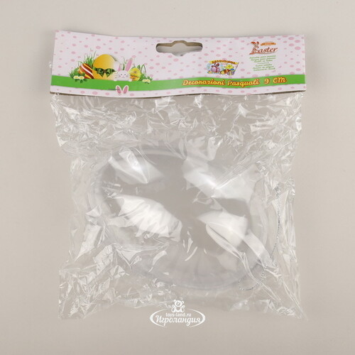 Пасхальная заготовка для декорирования Яйцо: Claro 13 см прозрачная, подвеска Due Esse Christmas