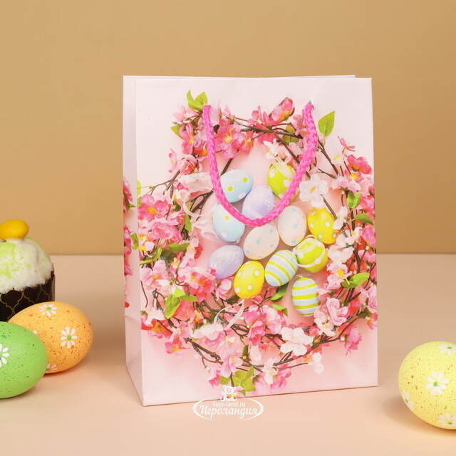 Подарочный пакет Easter Cherry 18*14 см Due Esse Christmas