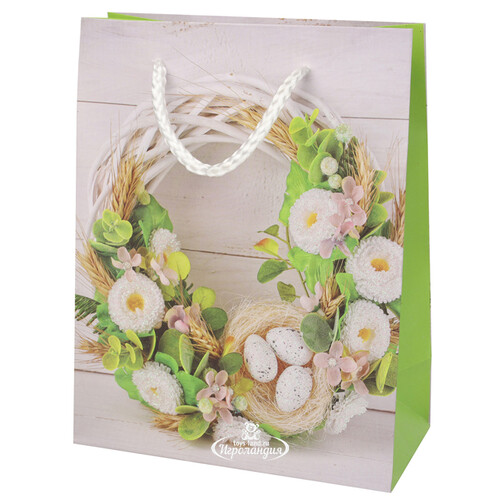 Подарочный пакет Easter Flora 18*14 см Due Esse Christmas