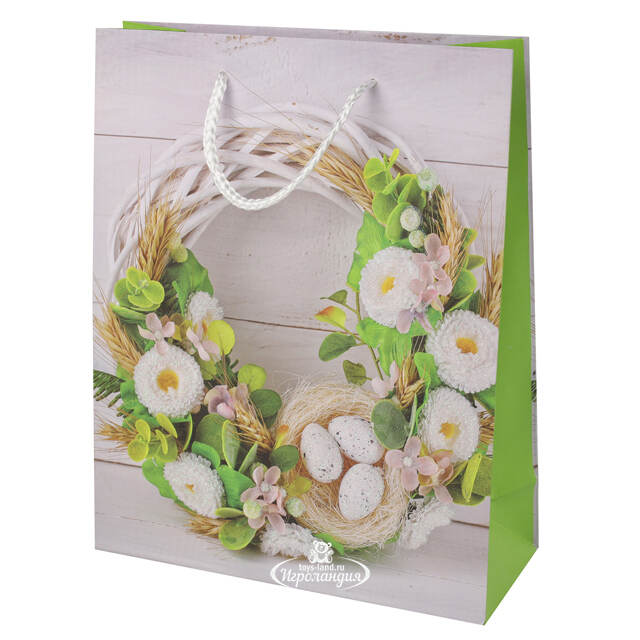 Подарочный пакет Easter Flora 25*20 см Due Esse Christmas