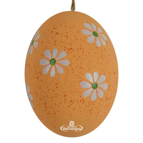 Пасхальные украшения Яйца: Rainbow Flower 6 см, 12 шт, натуральные Due Esse Christmas
