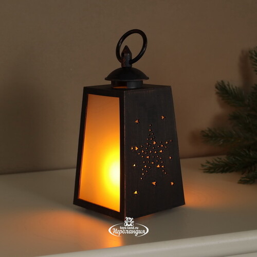 Декоративный фонарь с имитацией пламени Звездочка 19 см, на батарейках Koopman
