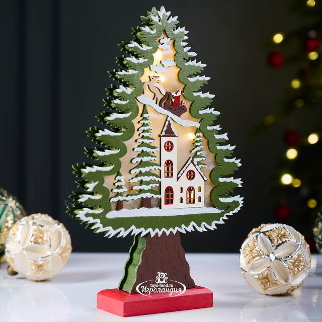 Новогодний светильник Рождество в Хельсинки 29 см, 6 LED ламп Breitner