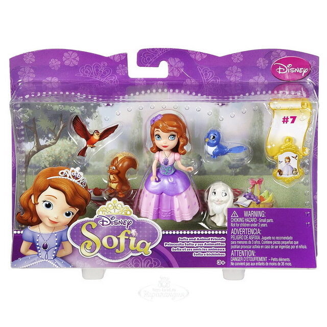 Игровой набор София Прекрасная с питомцами 7.5 см Mattel