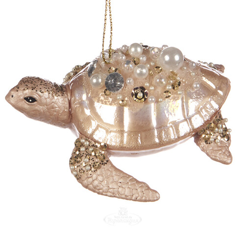 Стеклянная елочная игрушка Черепаха Ронда - Залив Голден-Бей 10 см, подвеска Goodwill