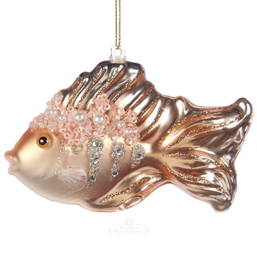 Стеклянная елочная игрушка Рыбка Шанни - Залив Голден-Бей 12 см, подвеска Goodwill