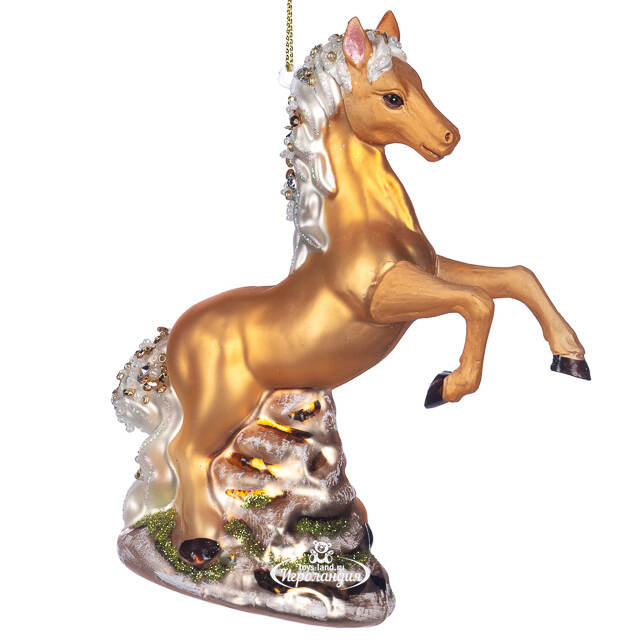 Стеклянная елочная игрушка Лошадка Графини Роузбери 16 см Goodwill