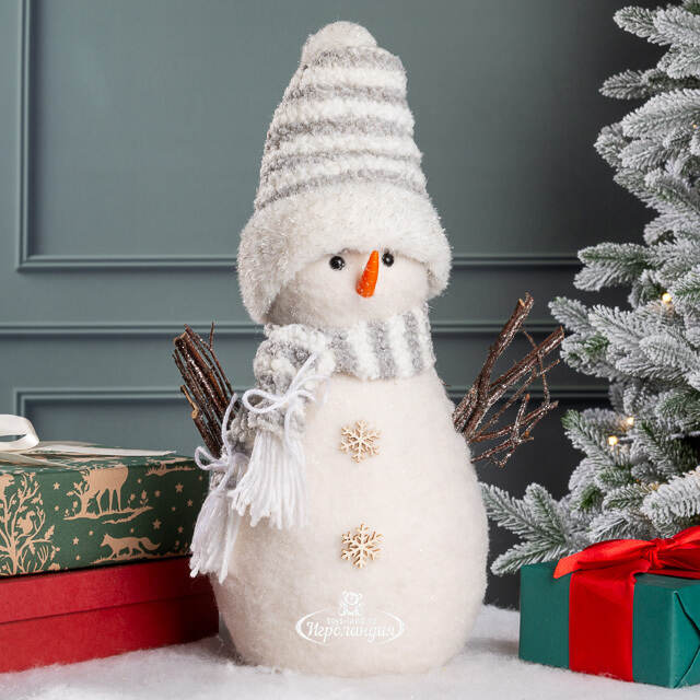 Декоративная фигура Снеговик Августин в колпачке 55*23 см Koopman