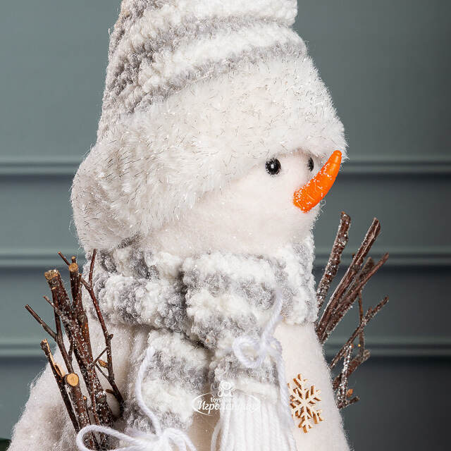 Декоративная фигура Снеговик Августин в колпачке 55*23 см Koopman