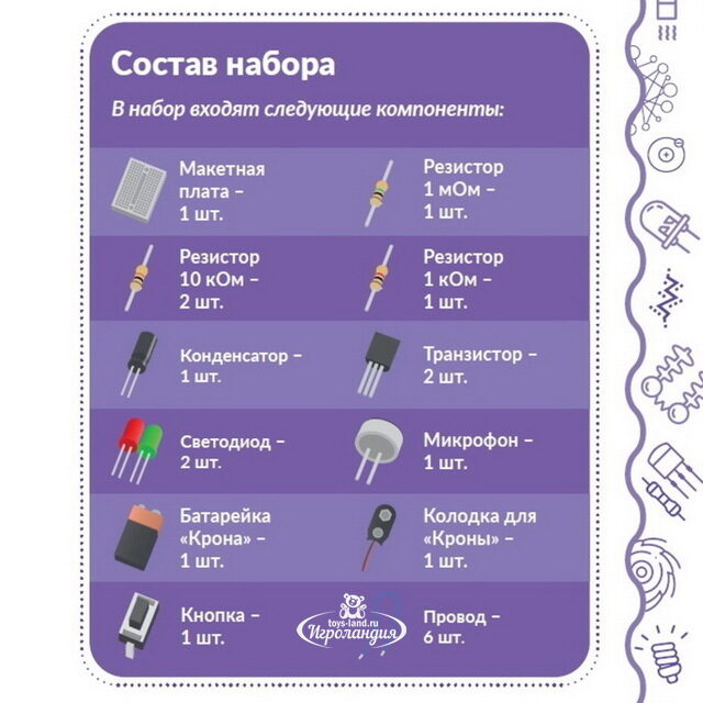 Набор для опытов Детектор звука Трюки Науки