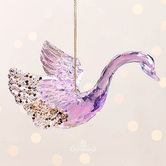 Елочная игрушка Soul Peacock - Лебедь Мэл 10 см, подвеска Kurts Adler