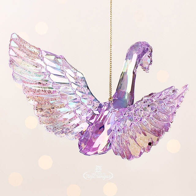Елочная игрушка Soul Peacock - Лебедь Мэл 10 см, подвеска Kurts Adler
