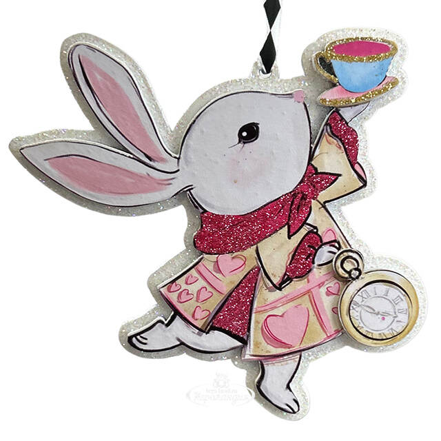 Елочная игрушка Кролик с чашкой - Wonderful Tea Kurts Adler