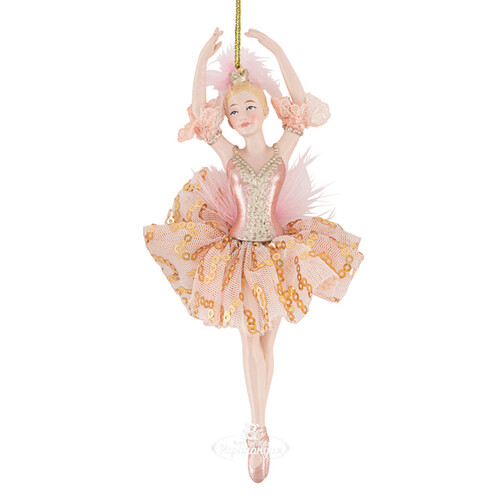 Елочная игрушка Балерина Жанин - Rose Paradi 17 см, подвеска Kurts Adler