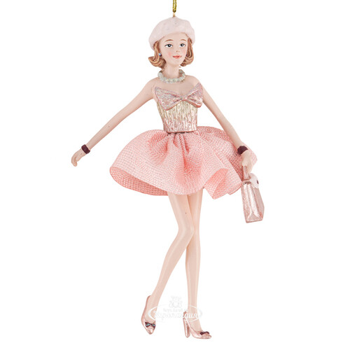 Елочная игрушка Модница Мишель - Шоппинг в Париже 15 см, подвеска Kurts Adler