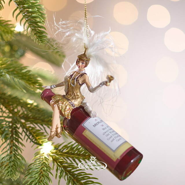 Елочная игрушка Леди Катрисса - Cabaret Style 8 см, подвеска Kurts Adler