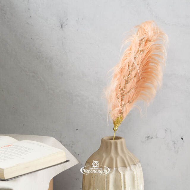 Декоративное Перо птицы южной Пальмиры 50 см Due Esse Christmas