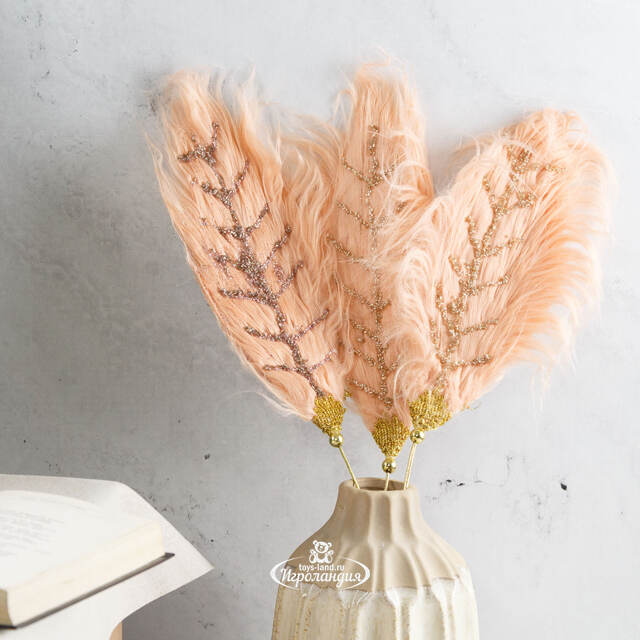 Декоративное Перо птицы южной Пальмиры 50 см Due Esse Christmas