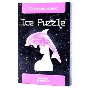 3Д пазл Дельфин розовый 17 см 39 элементов Ice Puzzle фото 1