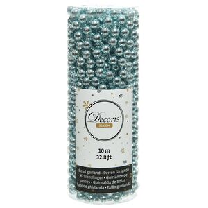 Бусы на елку Бисер 8 мм*10 м арктический голубой, пластиковые Kaemingk фото 2